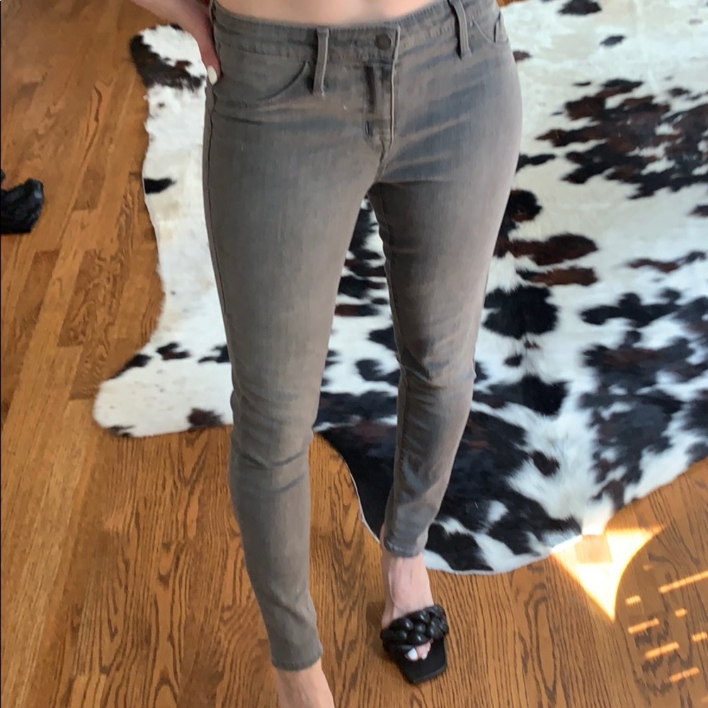 Gray denim jeans super cute